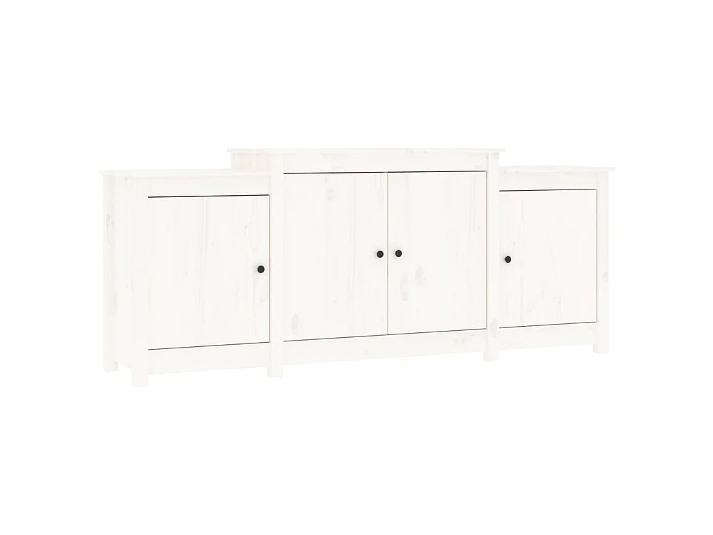 Aparador de madera maciza de pino blanco 164x37x68 cm