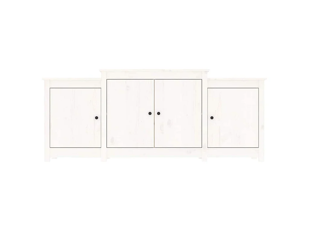 Aparador de madera maciza de pino blanco 164x37x68 cm