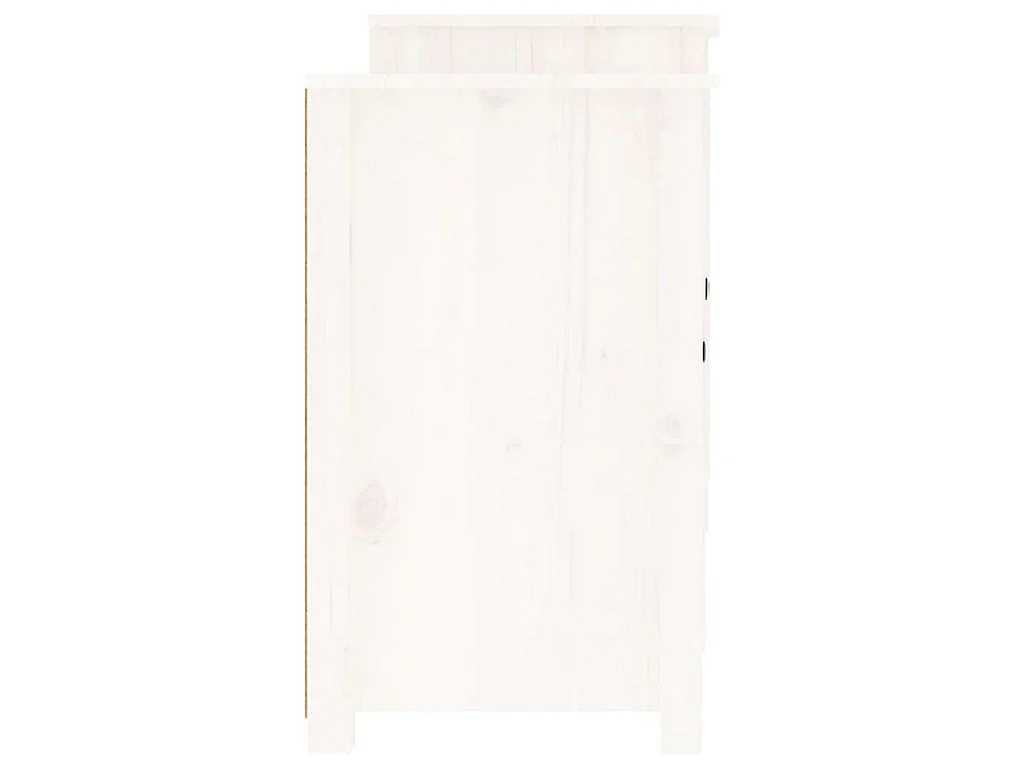 Aparador de madera maciza de pino blanco 164x37x68 cm