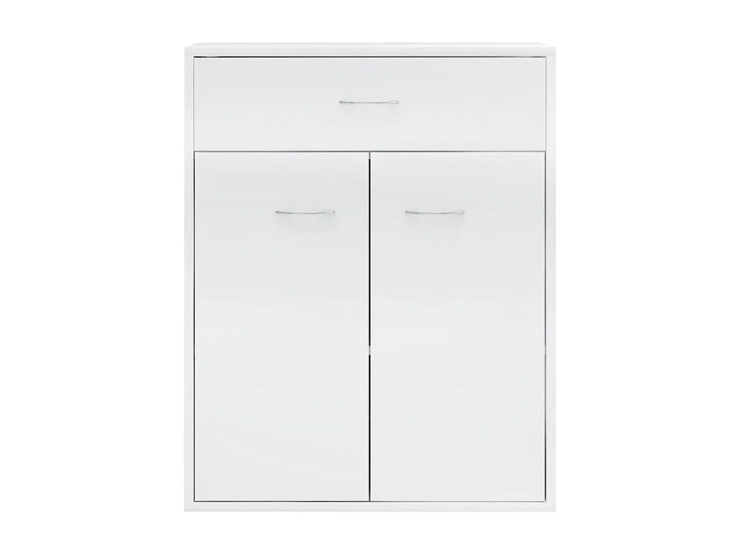 Dressoir 60x30x75 cm bewerkt hout hoogglans wit