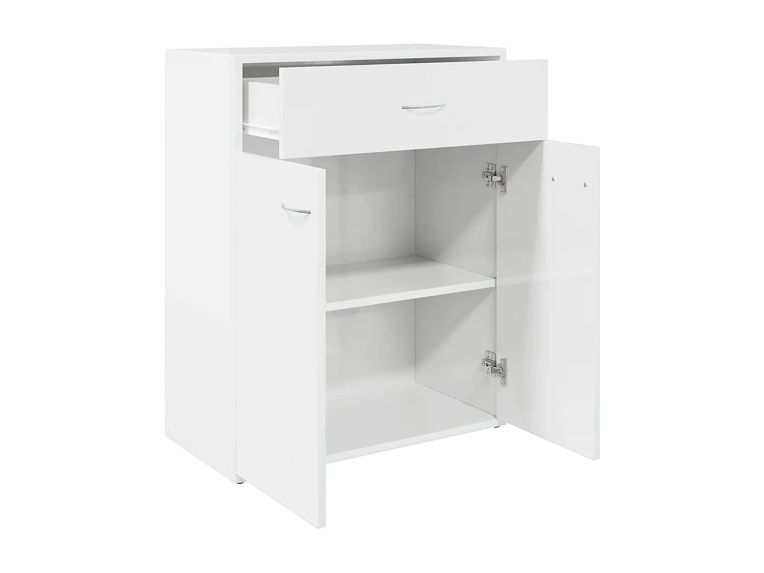 Aparador 60x30x75 cm contraplacado branco brilhante