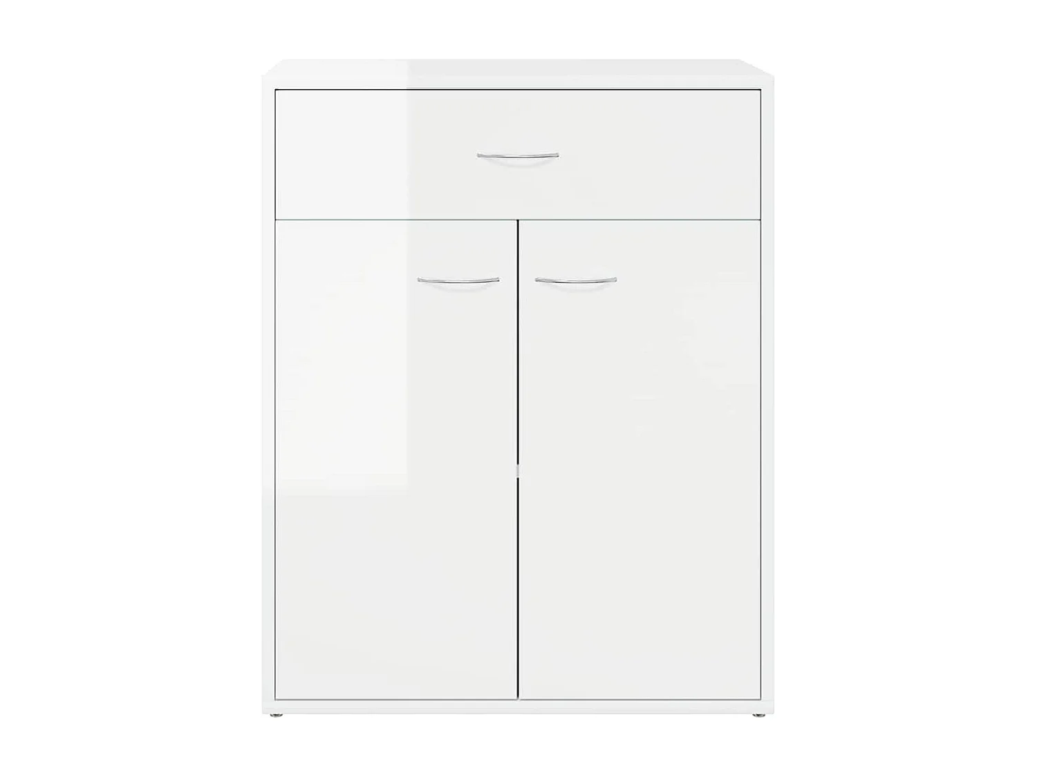 Aparador 60x30x75 cm contraplacado branco brilhante