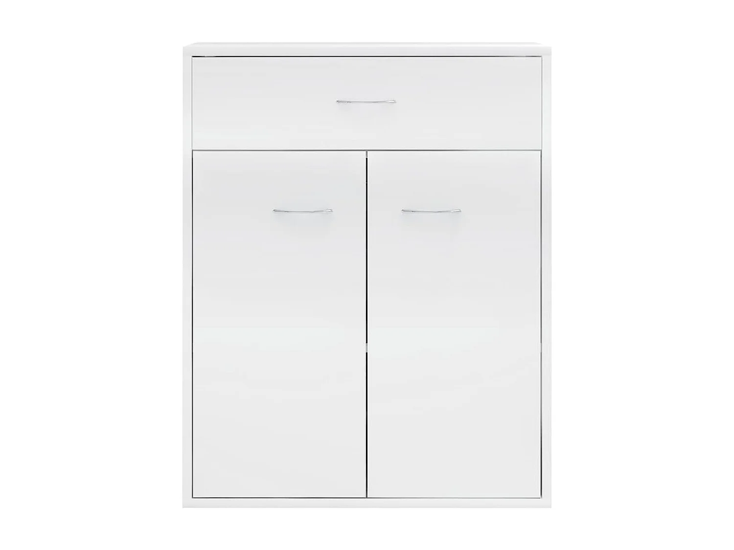 Aparador 60x30x75 cm contraplacado branco brilhante