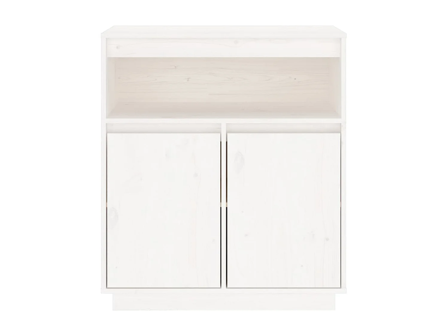 Dressoir 70x34x80 cm massief grenenhout wit