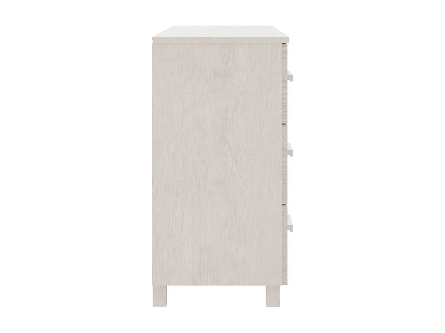 Credenza HAMAR Bianca 90x40x80 cm in Legno Massello di Pino