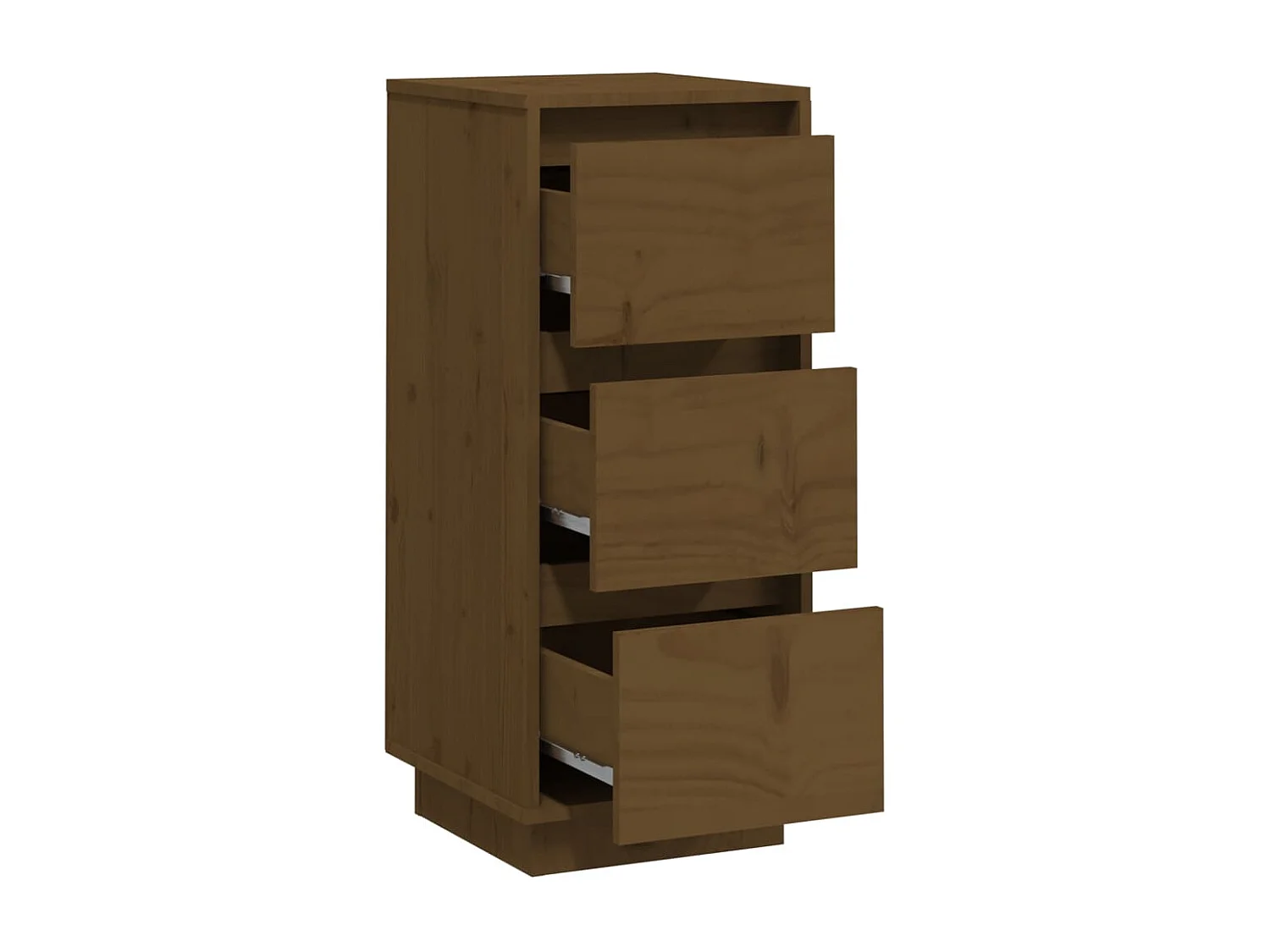 Buffet marron miel 32x34x75 cm bois massif de pin