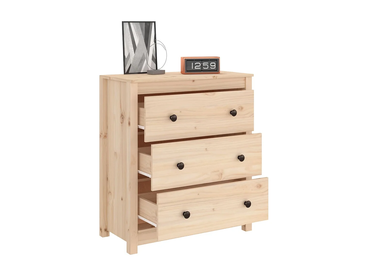 Sideboard 70x35x80 cm Massivholz Kiefer