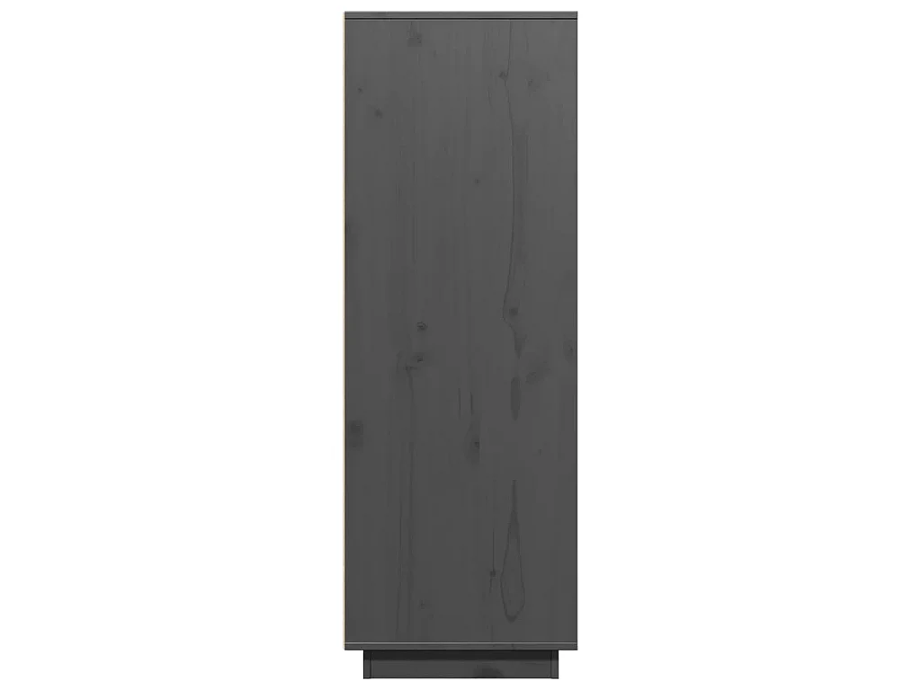 Highboard Grau 60x40x116,5 cm Massivholz Kiefer
