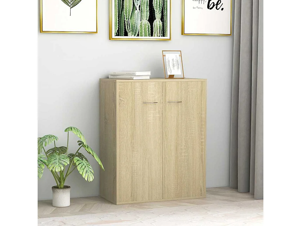Buffet Chêne sonoma 60x30x75 cm Bois d'ingénierie