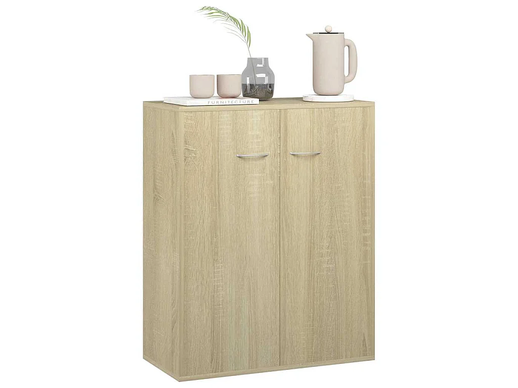 Dressoir 60x30x75 cm bewerkt hout sonoma eikenkleurig
