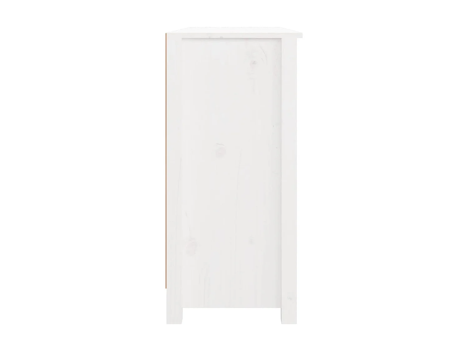 Credenza Bianca 100x35x74 cm in Legno Massello di Pino