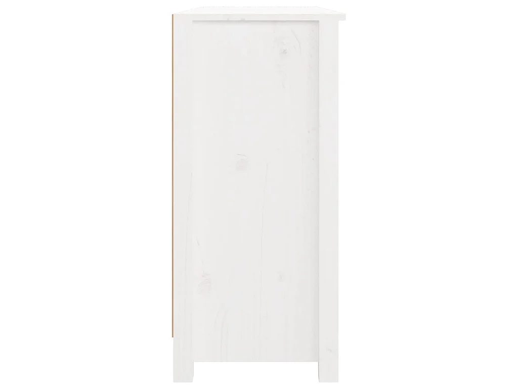 Buffet Blanc 100x35x74 cm Bois massif de pin