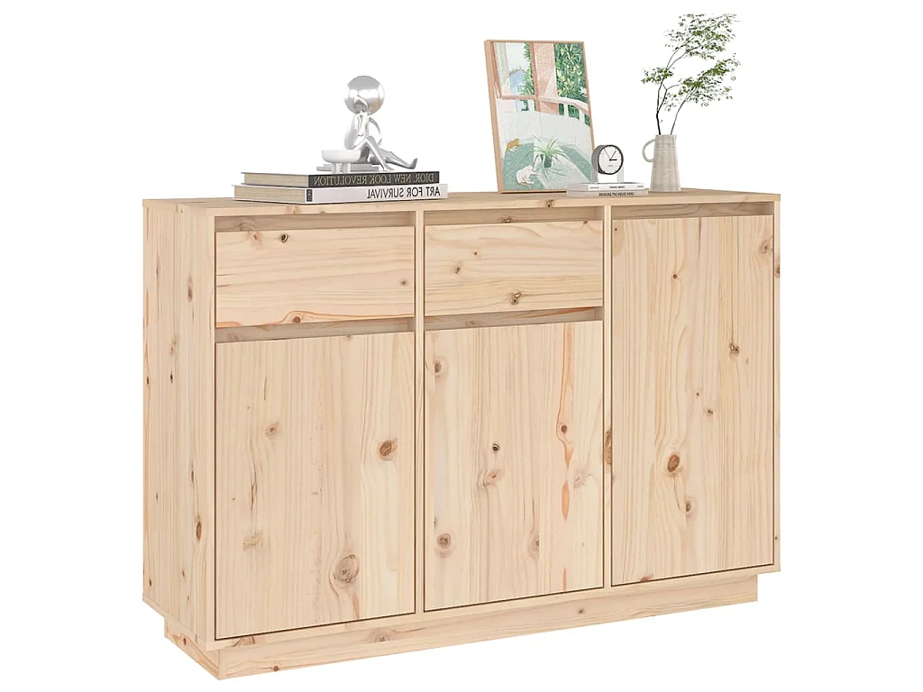 Buffet 110x34x75 cm bois massif de pin