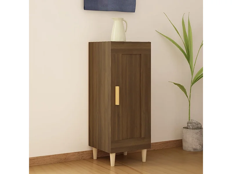 Dressoir 34,5x34x90 cm bewerkt hout bruin eikenkleur