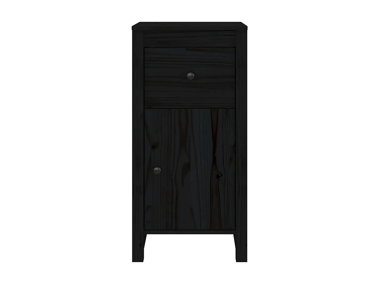Dressoirs 2 st 40x35x80 cm massief grenenhout zwart