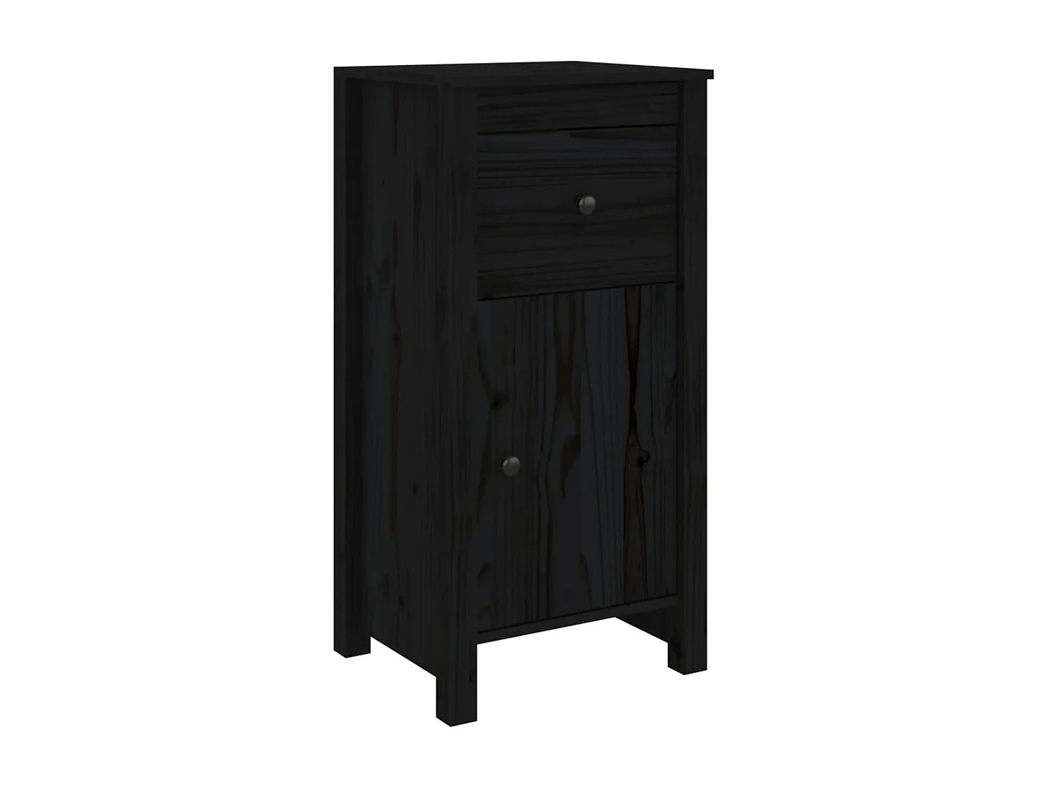 Dressoirs 2 st 40x35x80 cm massief grenenhout zwart