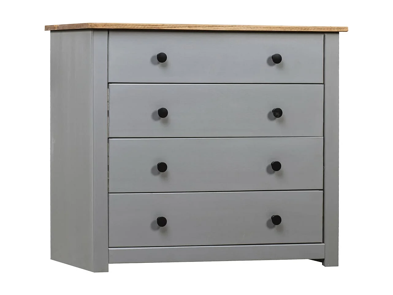 Sideboard Grau 80x40x73 cm Kiefernholz Panama
