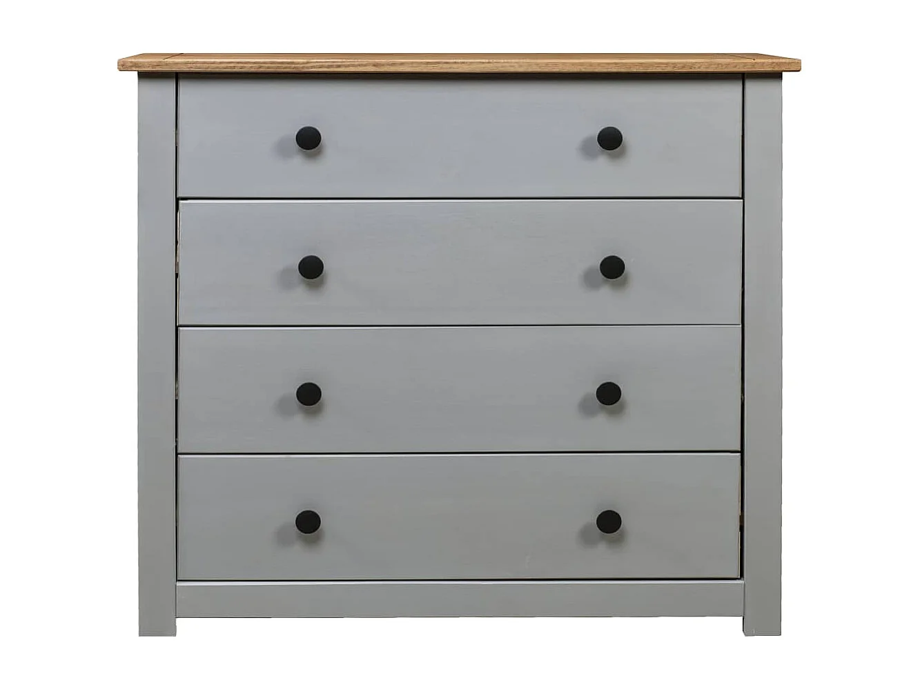 Sideboard Grau 80x40x73 cm Kiefernholz Panama