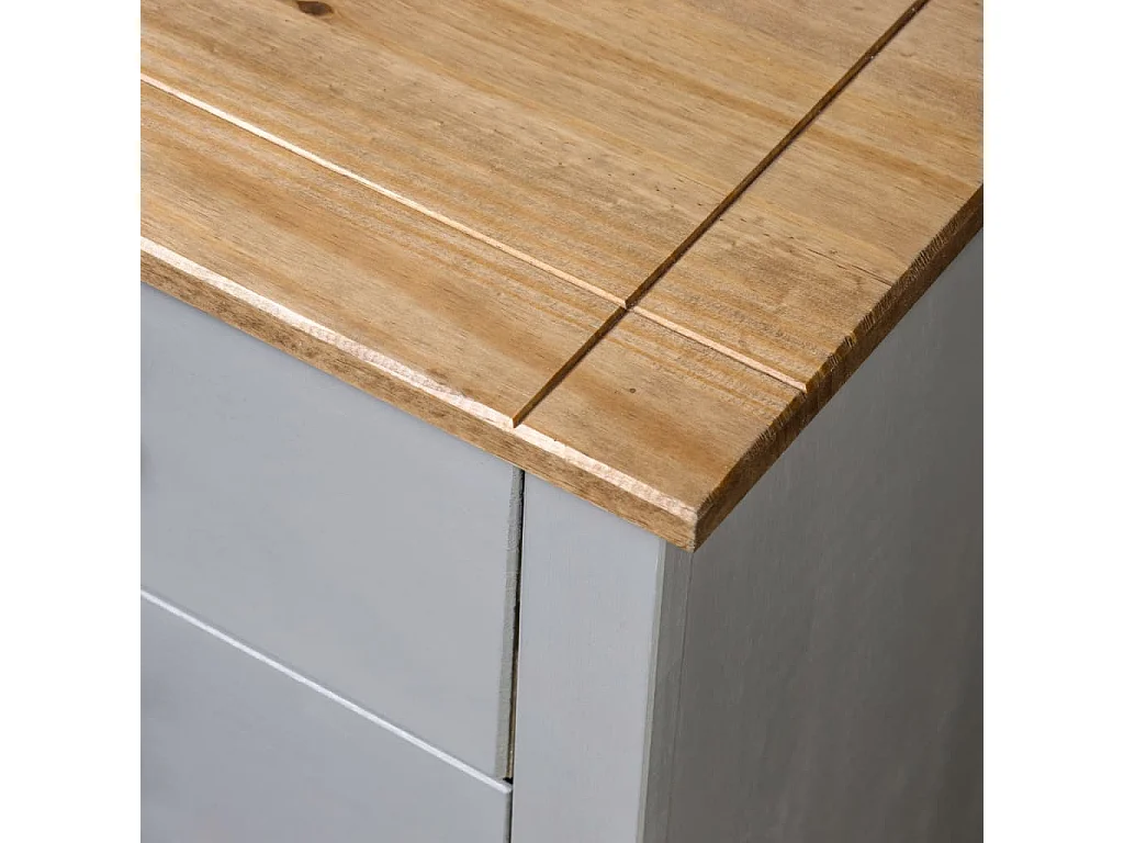 Sideboard Grau 80x40x73 cm Kiefernholz Panama