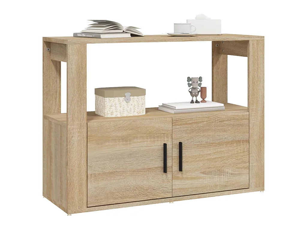 Credenza Rovere Sonoma 80x30x60 cm in Legno Multistrato