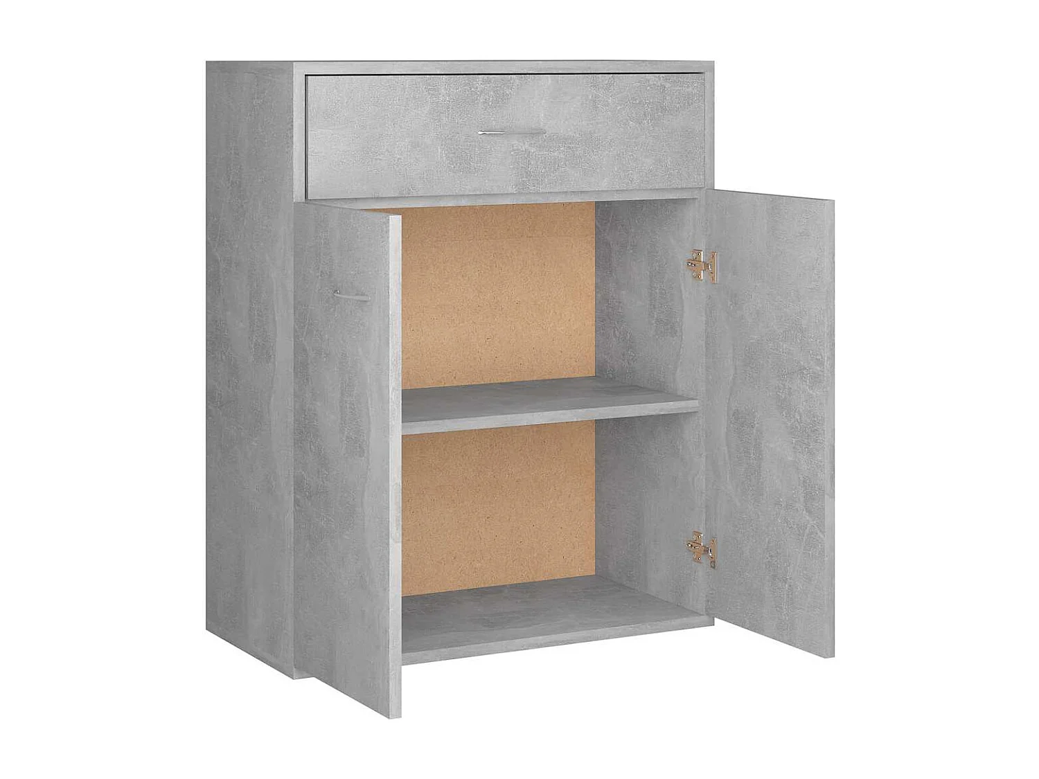 Credenza Grigio Cemento 60x30x75 cm in Legno Multistrato