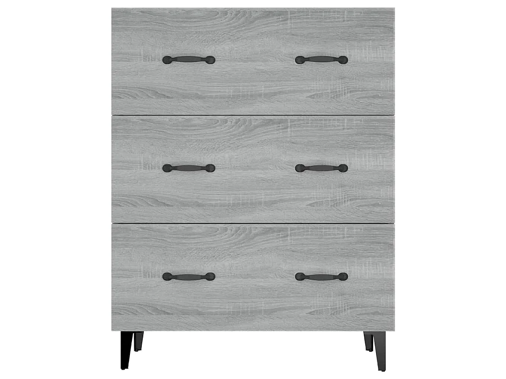 Dressoir 69,5x34x90 cm bewerkt hout grijs sonoma eikenkleurig