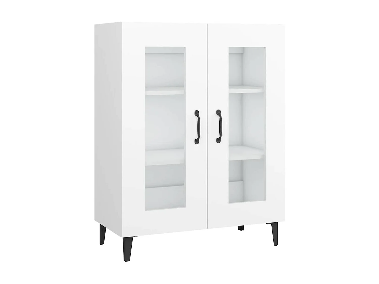 Buffet blanc 69,5x34x90 cm bois d'ingénierie
