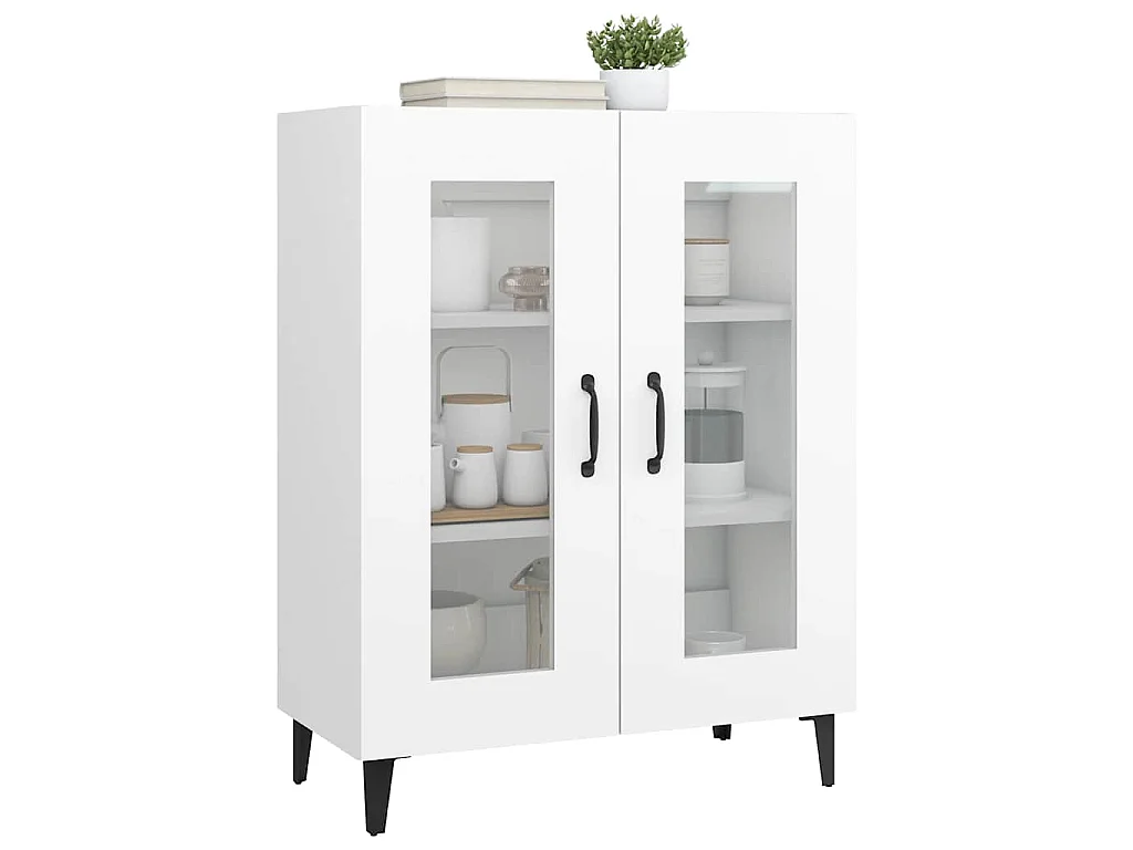 Buffet blanc 69,5x34x90 cm bois d'ingénierie