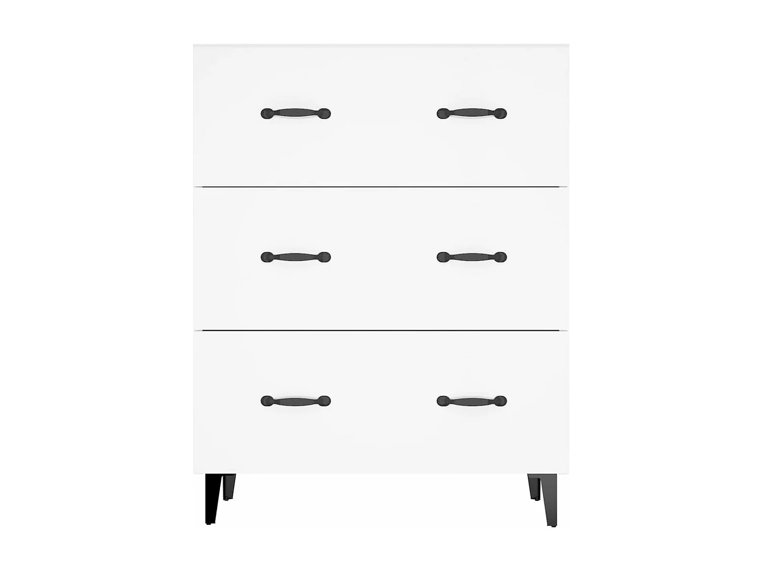 Credenza 69,5x34x90 cm in Legno Multistrato Bianco Lucido