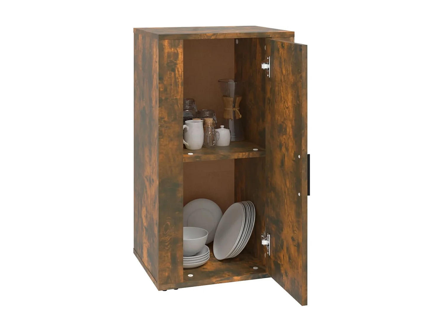 Credenza Rovere Fumo 40x33x70 cm in Legno Multistrato