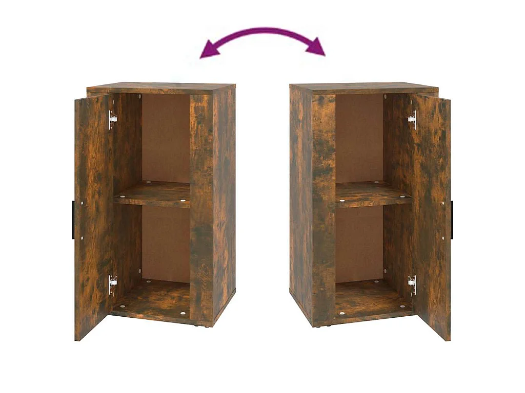 Buffet Chêne fumé 40x33x70 cm Bois d'ingénierie