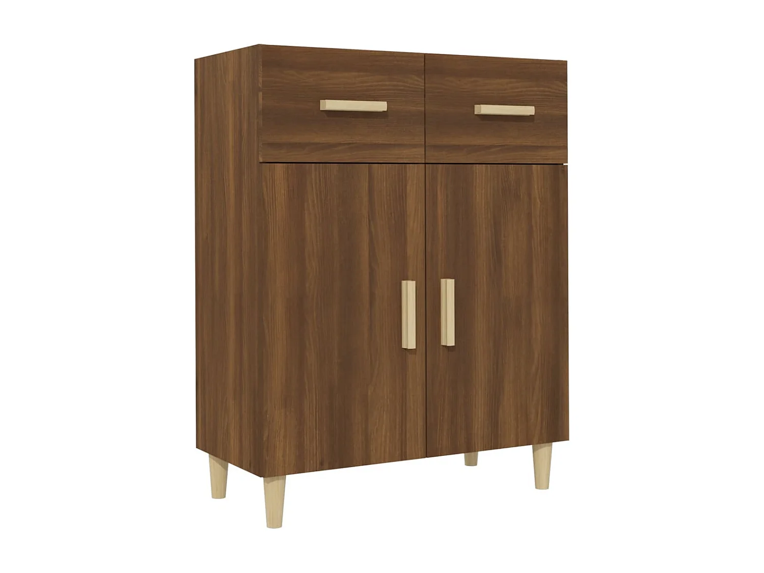 Sideboard Braun Eichen-Optik 69,5x34x89 cm Holzwerkstoff