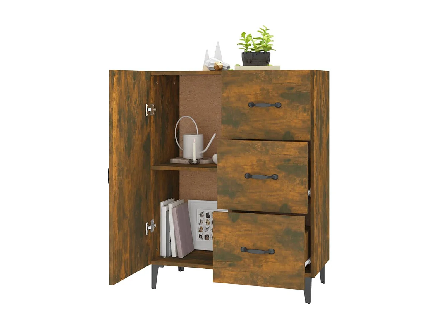 Sideboard Räuchereiche 69,5x34x90 cm Holzwerkstoff