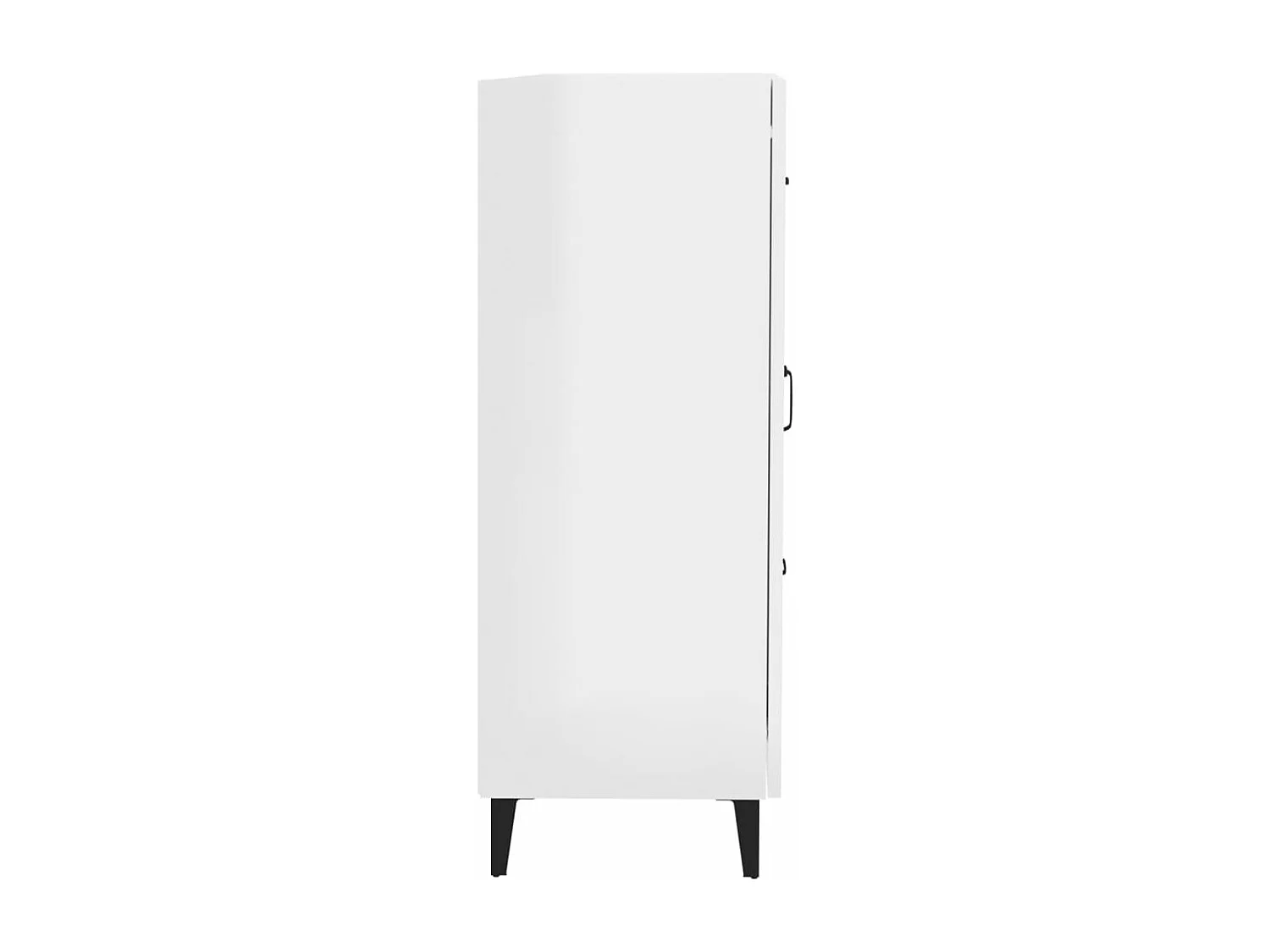 Aparador de madera contrachapada blanco brillante 69,5x34x90 cm