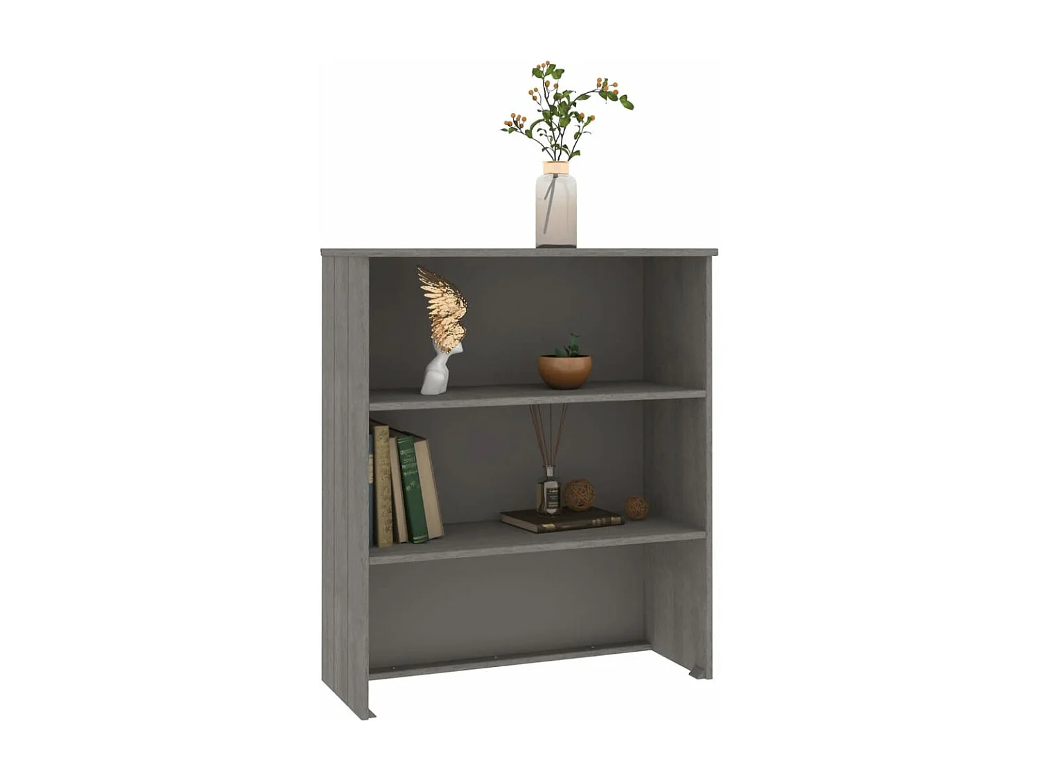 Dessus de buffet HAMAR Gris clair 85x35x100 cm Bois de pin