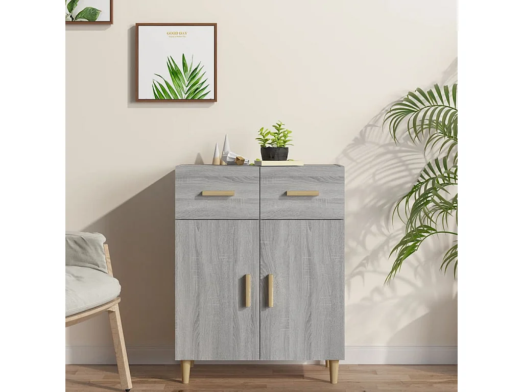 Buffet Sonoma gris 69,5x34x89 cm Bois d'ingénierie