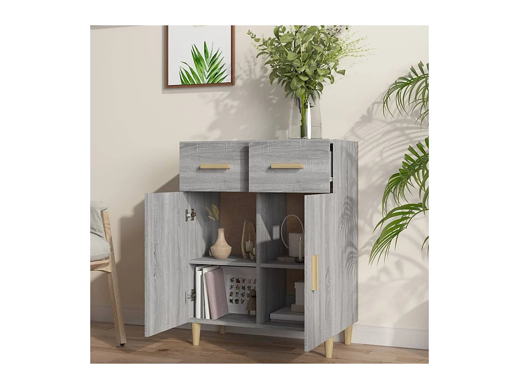 Sideboard Grau Sonoma 69,5x34x89 cm Holzwerkstoff