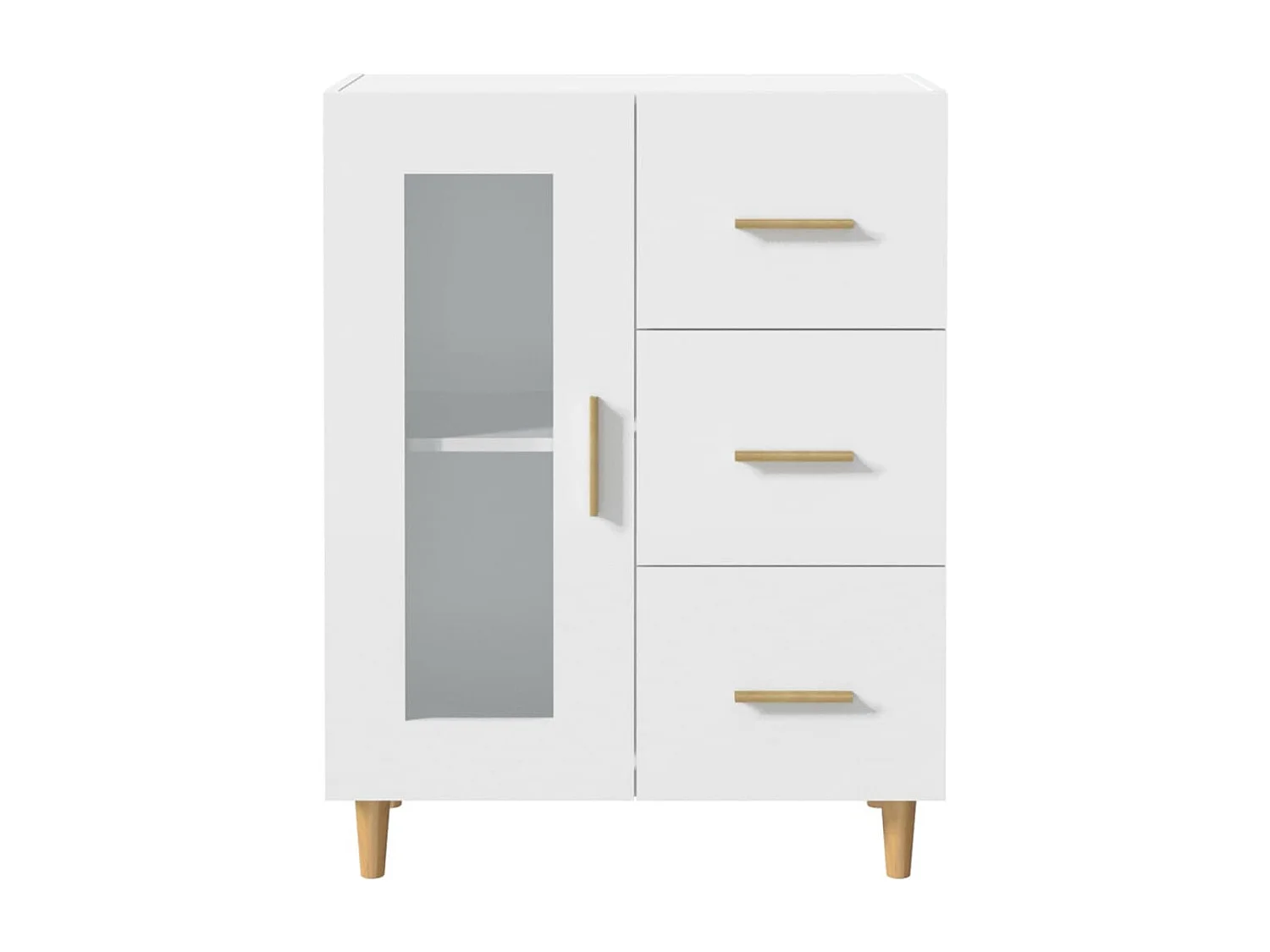 Buffet blanc 69,5x34x90 cm bois d'ingénierie