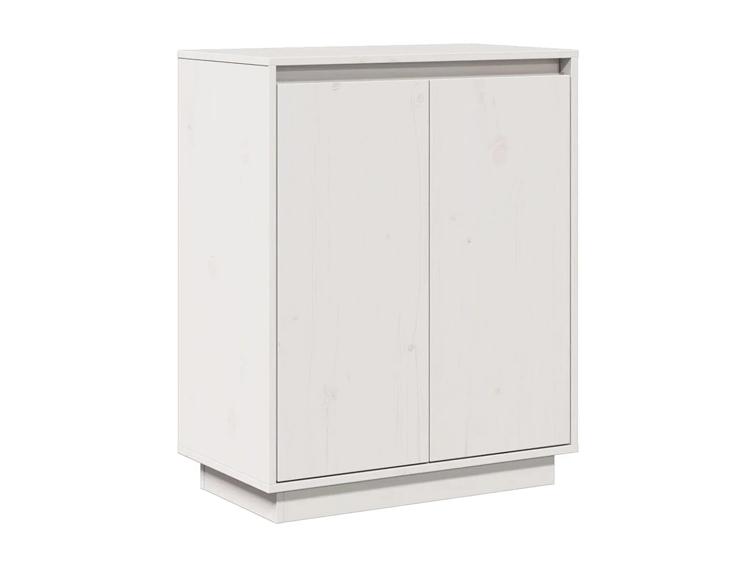 Dressoir 60x34x75 cm massief grenenhout wit