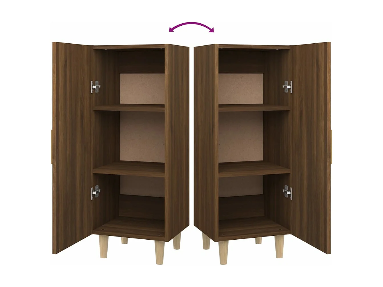 Buffet Chêne marron 34,5x34x90 cm Bois d'ingénierie