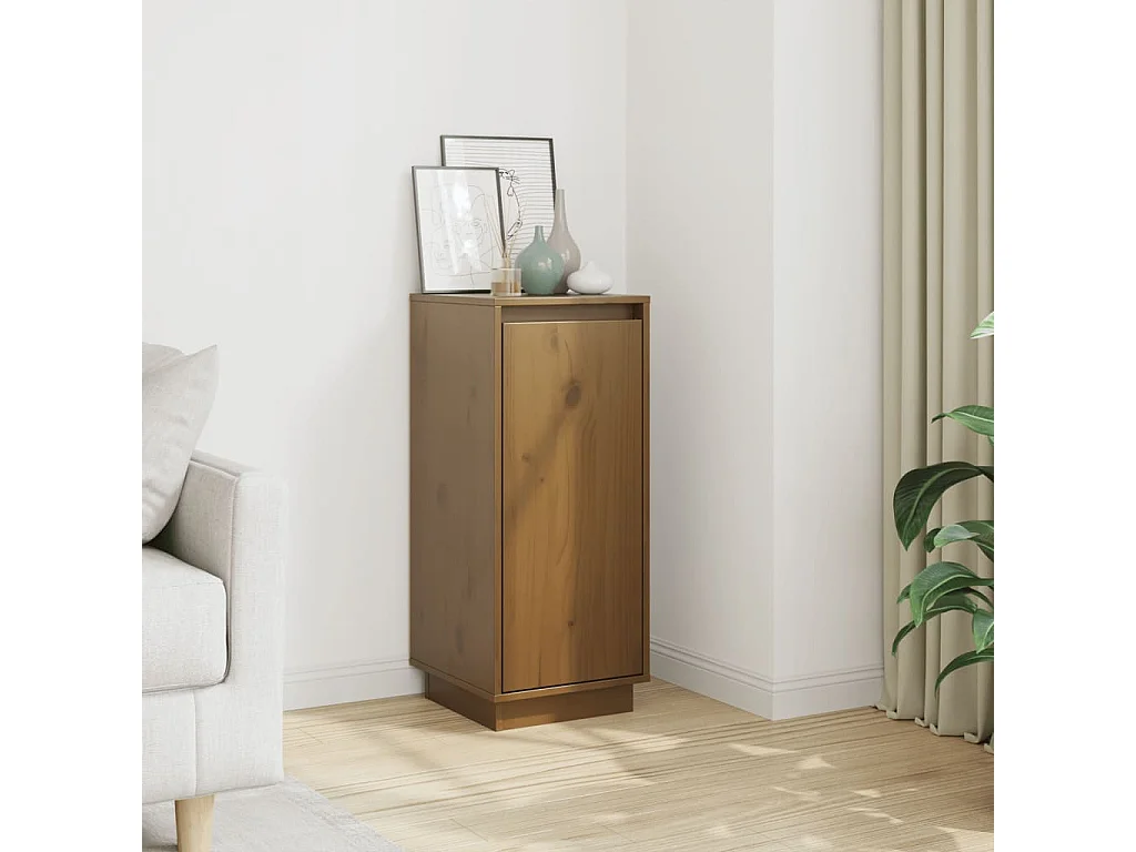 Buffet Marron miel 31,5x34x75 cm Bois massif de pin