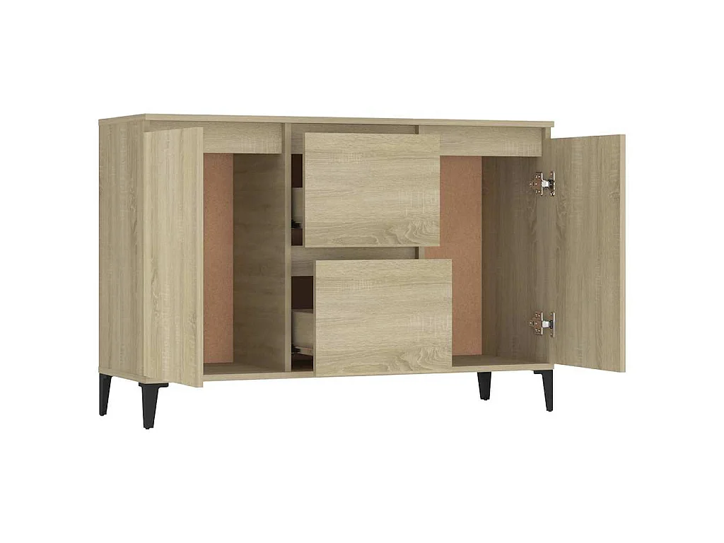 Aparador madera contrachapada color roble Sonoma 102x35x70 cm