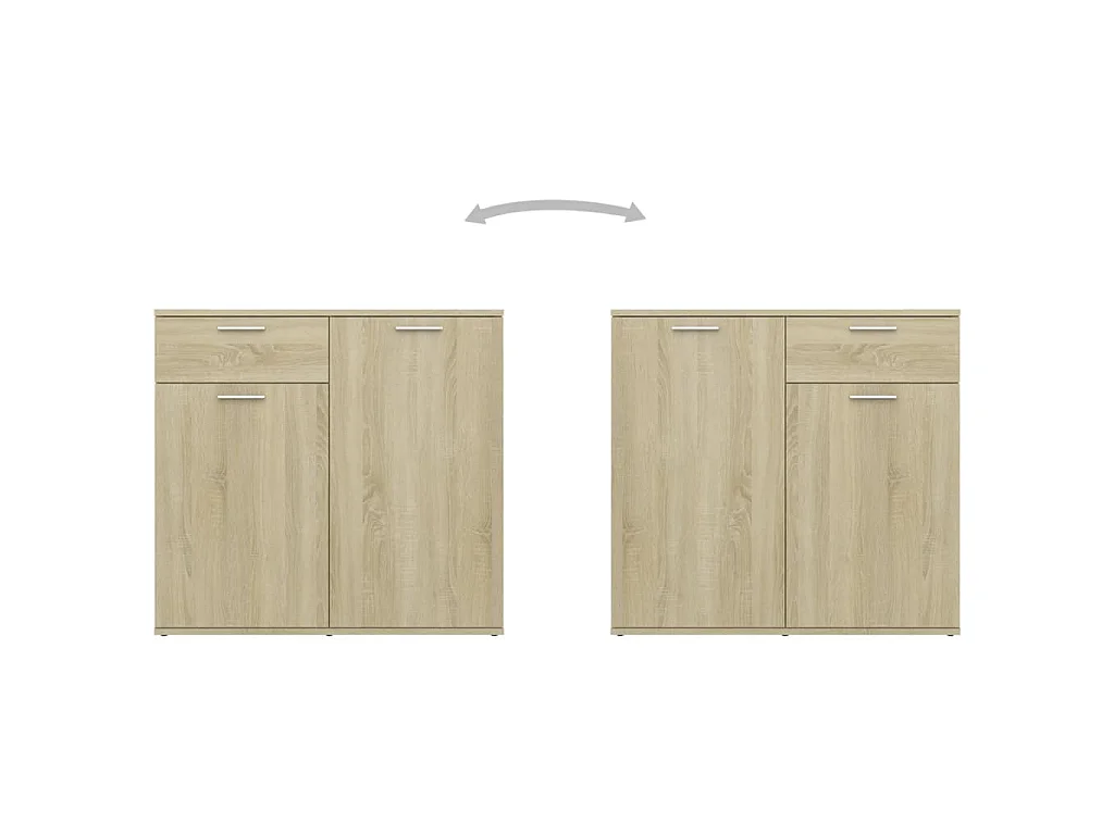 Sideboard Sonoma-Eiche 80x36x75 cm Holzwerkstoff