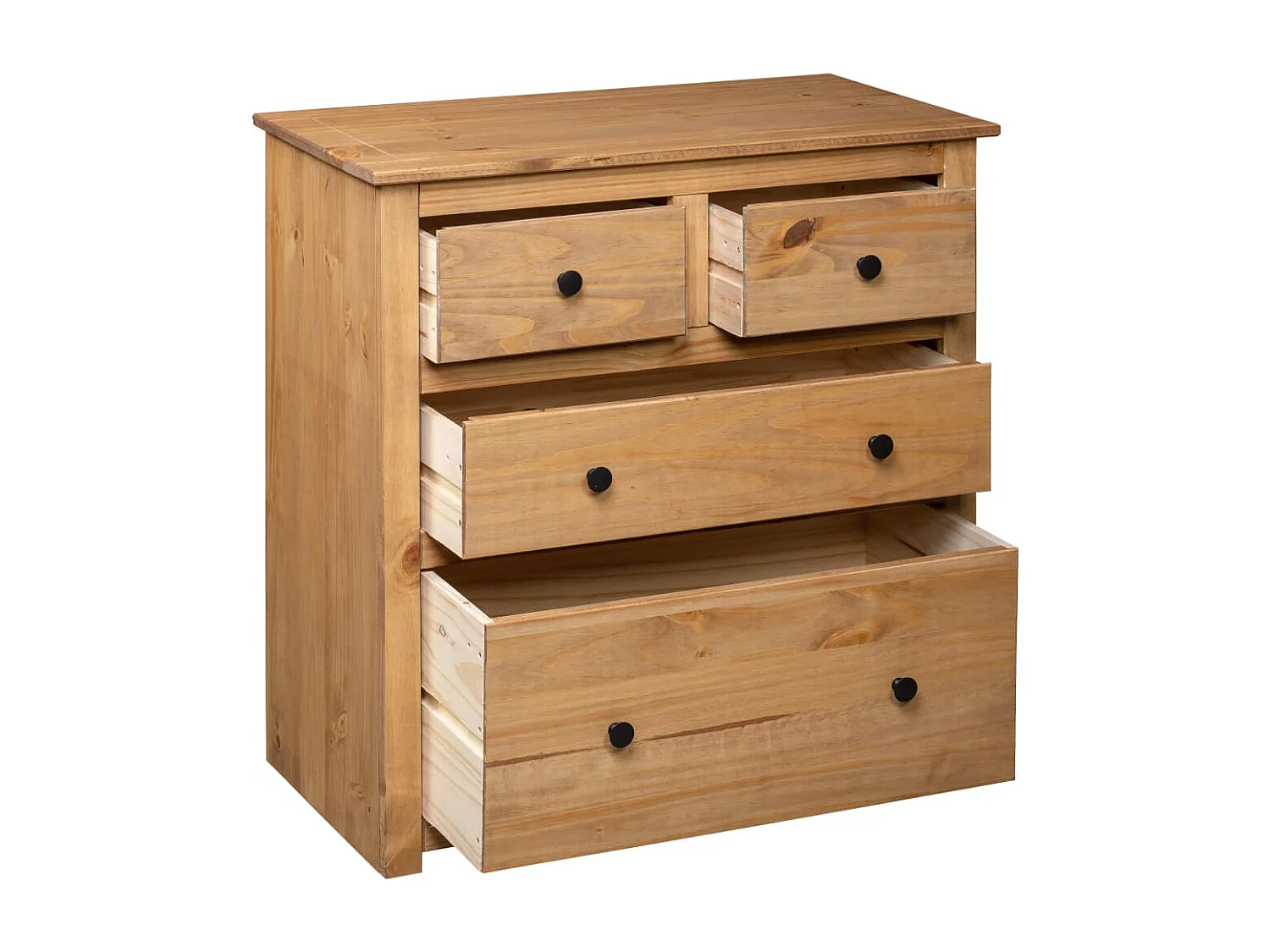 Credenza 80x40x83 cm in Legno Massello di Pino Panama Range