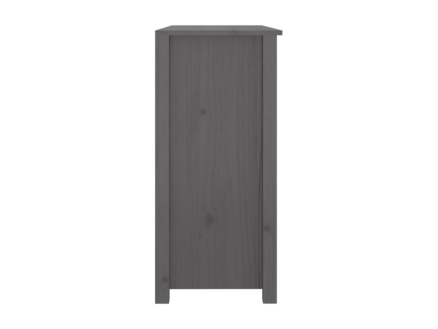 Buffet Gris 100x35x74 cm Bois massif de pin