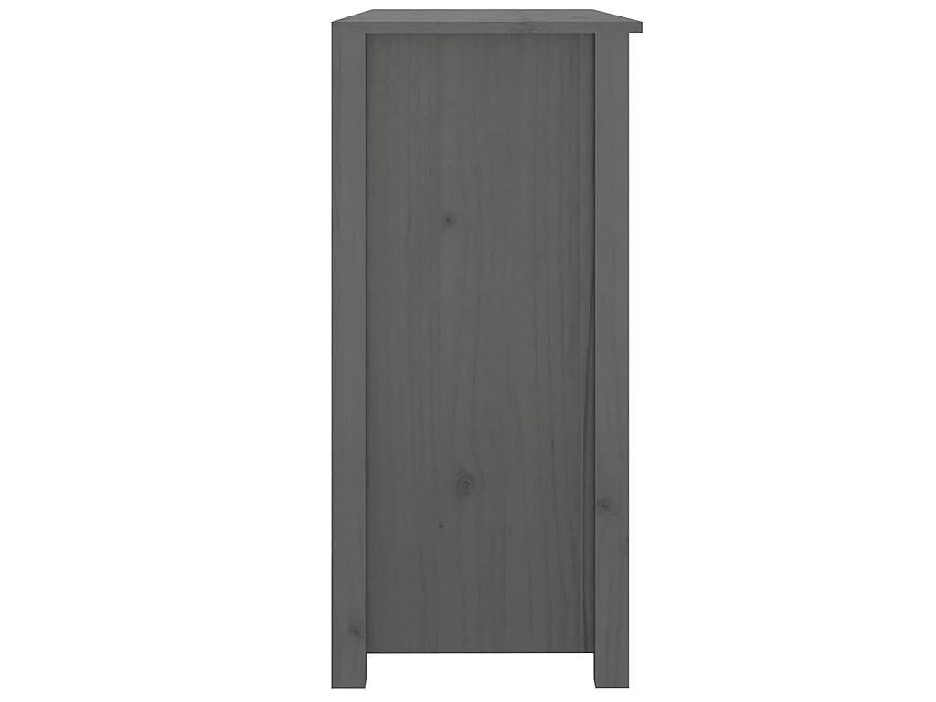 Buffet Gris 100x35x74 cm Bois massif de pin