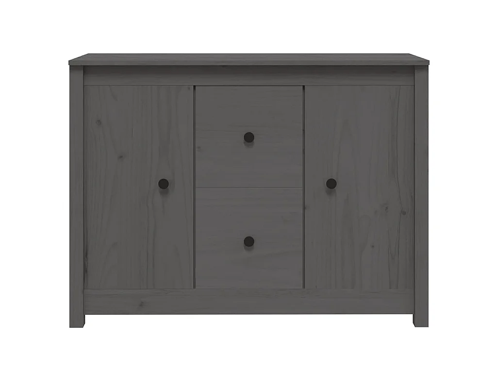 Dressoir 100x35x74 cm massief grenenhout grijs