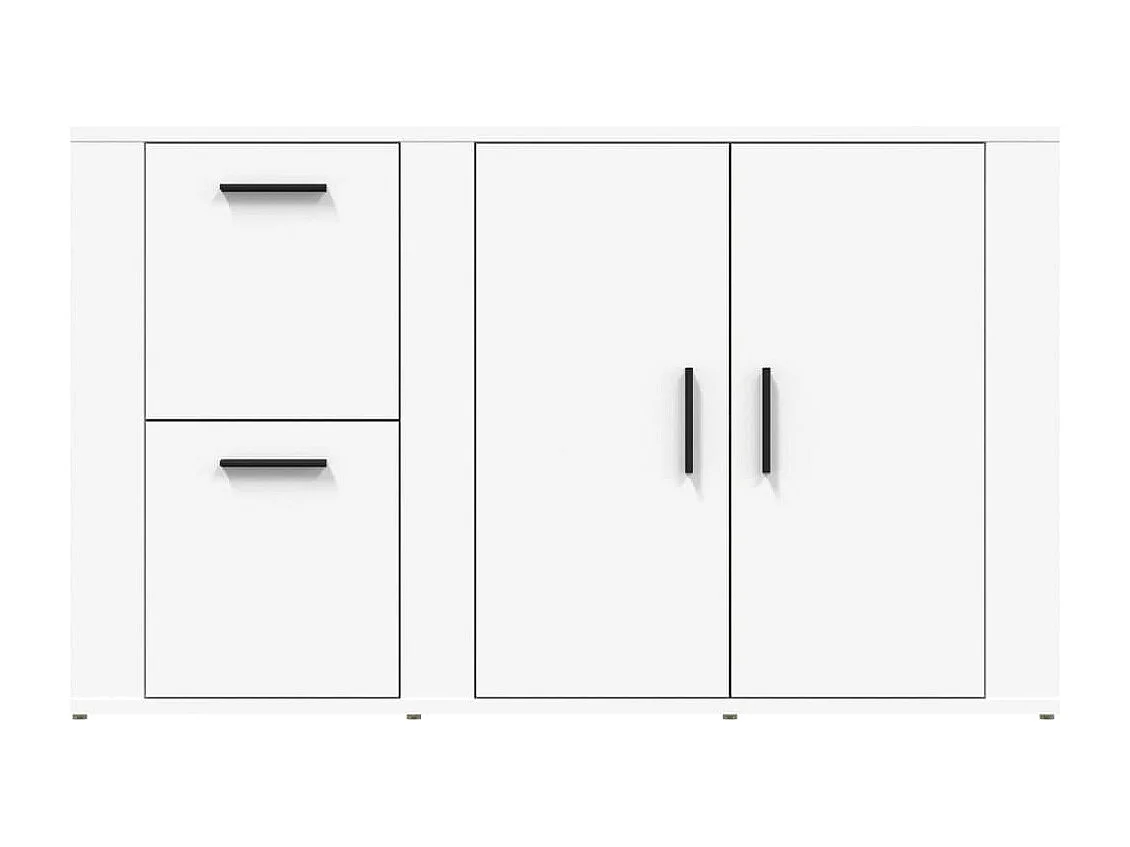 Dressoir 100x33x59,5 cm bewerkt hout wit