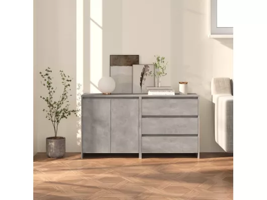 Kauf Unique 2-tlg. Sideboard Betongrau Holzwerkstoff