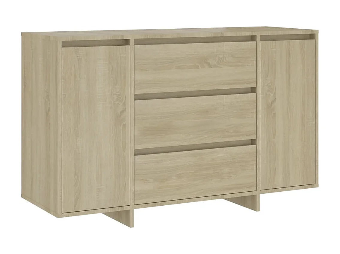Dressoir met 3 lades 120x41x75 cm bewerkt hout sonoma eiken